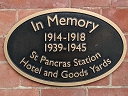 St Pancras Station Hotel & Goods Yard War Memorial (id=6981)